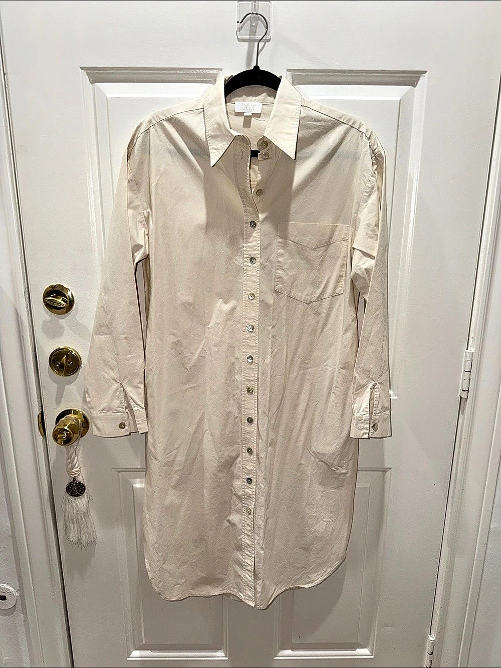 ALYX Long Sleeve Button Shirt Dress in Off-White Like New